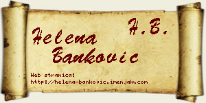 Helena Banković vizit kartica
